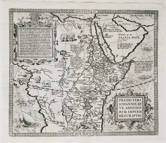 ORTELIUS, Abraham, Presbiteri Iohannis, Sive, Abissinorum Imperii Descriptio., antique map, old maps
