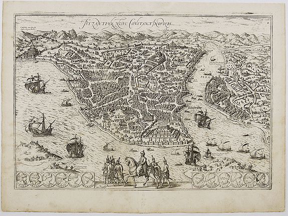 BRAUN,G. / HOGENBERG, F., Byzantium nunc Constantinopolis., antique map, old maps