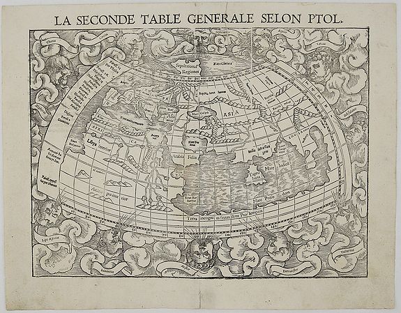 MÜNSTER, S., La Seconde Table Generale Selon Ptol., antique map, old maps
