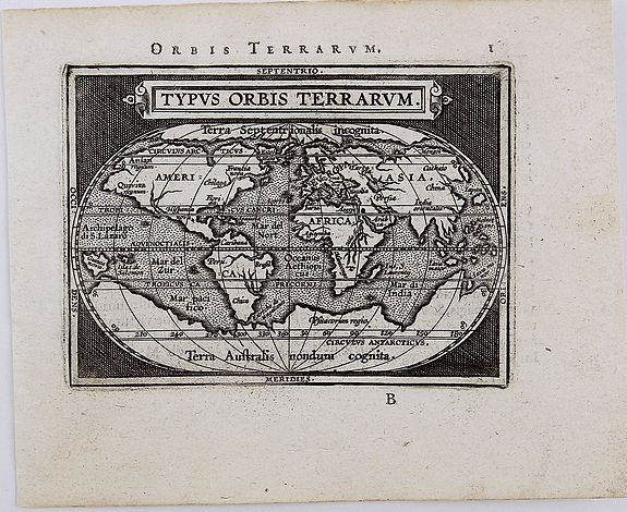 ORTELIUS, A., Typus Orbis Terrarum, antique map, old maps