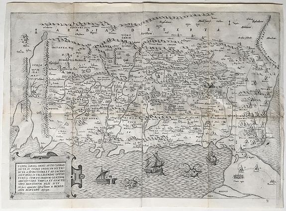 ARIAS MONTANUS, Benedictus., Terrae Israel omnis ante Canaan dictae., antique map, old maps