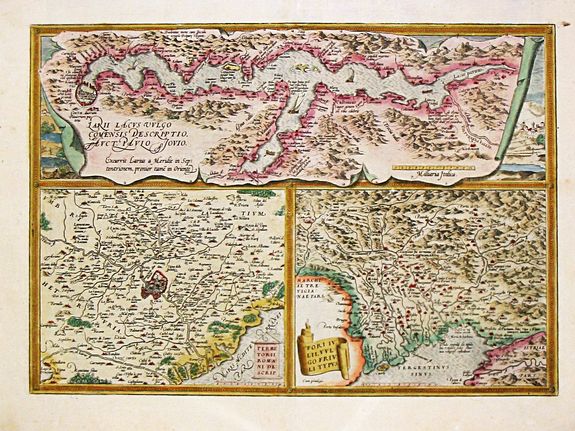 ORTELIUS, Abraham., Larii acus vulgo Comensis. , antique map, old maps