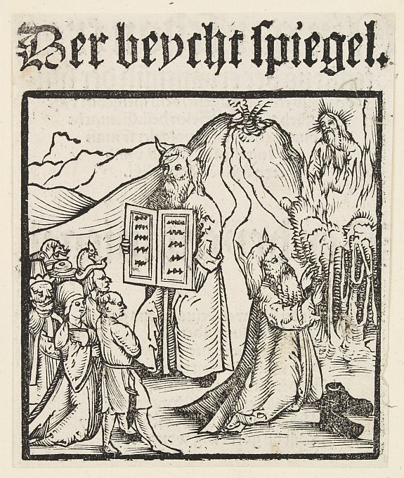 ANONYMOUS., Der Beycht Spiegel., antique map, old maps