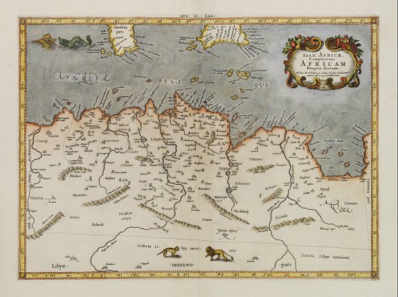 PTOLEMEE-MERCATOR, Tab.II AFRICAE, Complectens AFRICAM Proprie dictam.., antique map, old maps