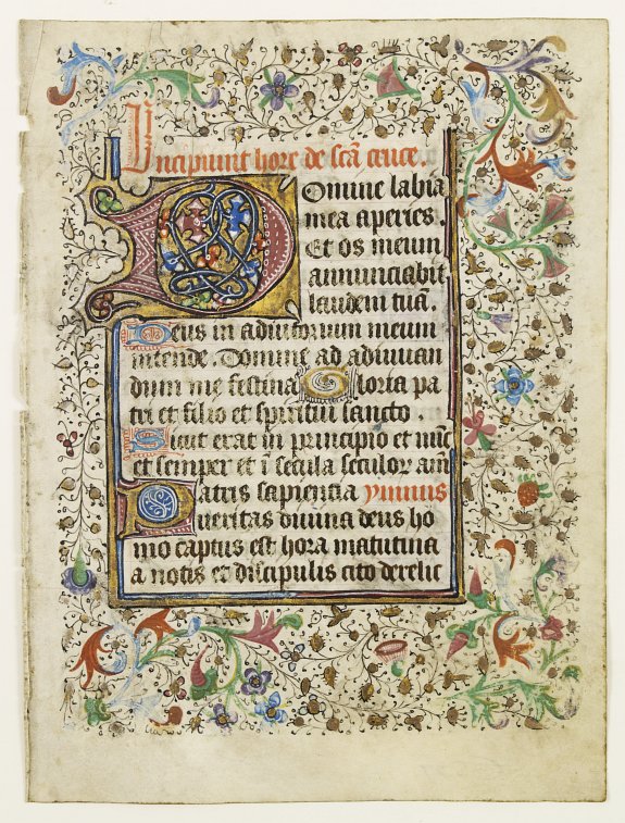 ANONYMOUS, BOOK OF HOURS., antique map, old maps