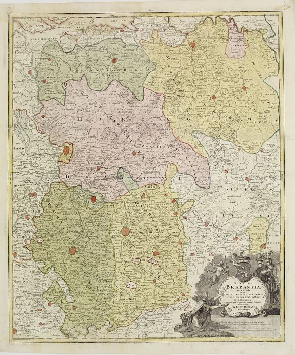 JOH.BAPT. HOMANN., BRABANT, antique map, old maps
