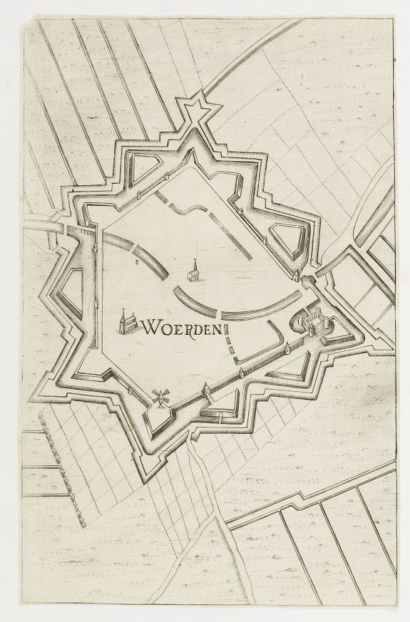 Galeazzo Priorato., Woerden., antique map, old maps