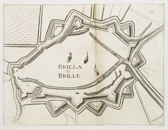 Galeazzo Priorato., Den Brielle., antique map, old maps