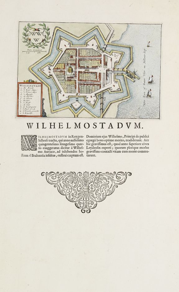BLAEU,J., Willemstad., antique map, old maps