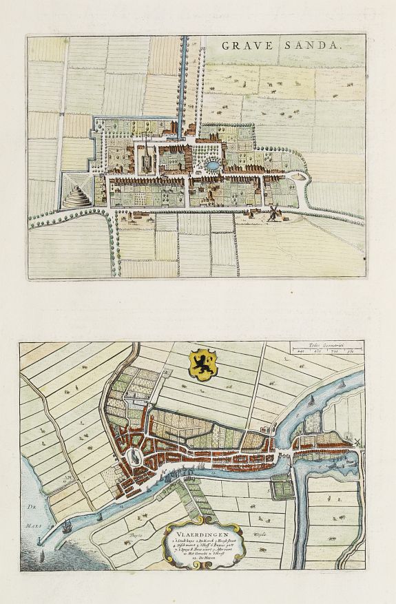 Blaeu ,J., s-Gravensande, Vlaardingen., antique map, old maps