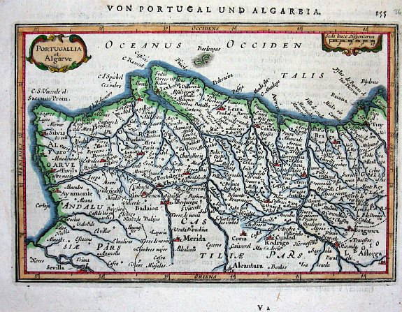MERCATOR, G/JANSSONIUS, J., Portugallia et Algarve, antique map, old maps