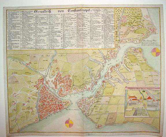 HASS, Jonas, Grundrik Von Constantinopel, antique map, old maps