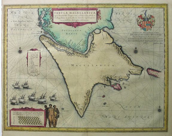 BLAEU,W., Tabula Magellanica, antique map, old maps