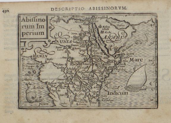GALLE, Philip, Abiffinorum Imperium, antique map, old maps