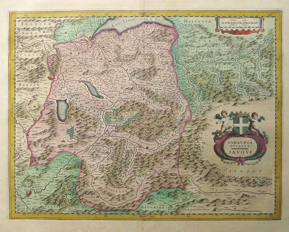 BLAEU,W., Sabaudia Ducatvs Savoye, antique map, old maps