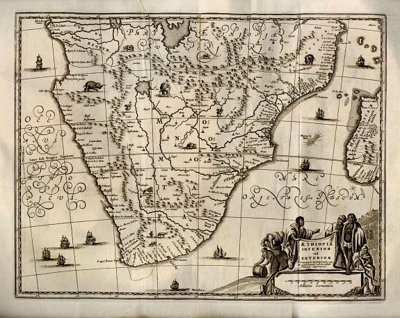 OGILBY, Aethiopia inferior vel exterior. Partes magis Septentrionales, quae hic desiderantur, vide in tabula Aethiopia Superioris, antique map, old maps