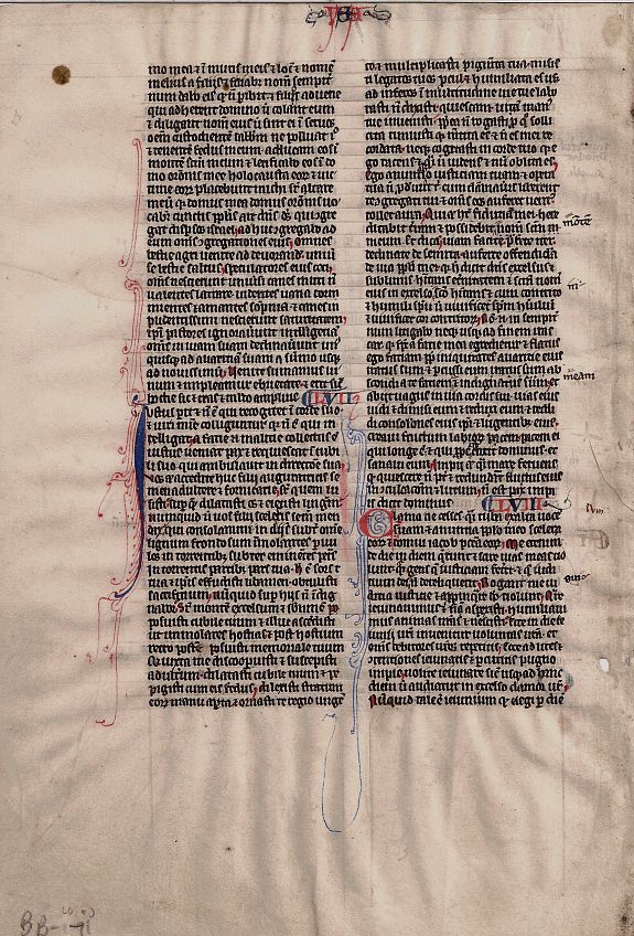 Anonymous, English Bible page ca. 1280, antique map, old maps