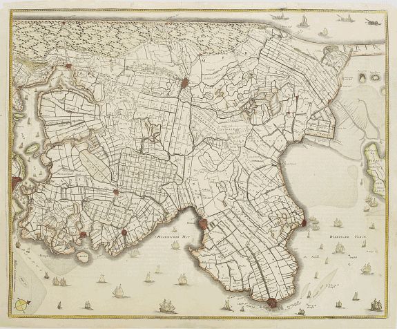 JANSSONIUS, J., La Hollande Septentrionale., antique map, old maps