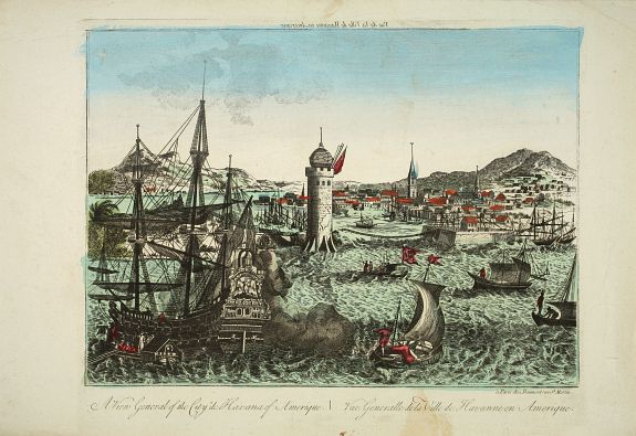 DAUMONT, A View General of the City de Havana of Amerique. Vue Generalle de la Ville de Havanne en Amerique., antique map, old maps