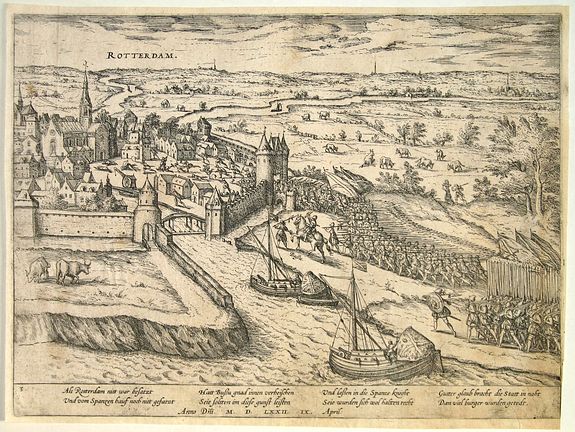 HOGENBERG, F., Als Rotterdam nitt war besatzt, antique map, old maps
