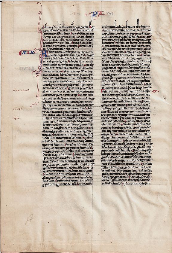 ANONYMOUS, Bible Page 13th Century, antique map, old maps