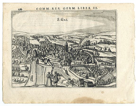 BERTIUS, P., S.Gal., antique map, old maps