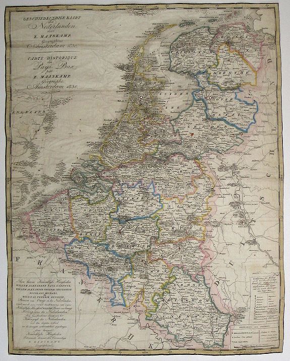 Maaskant, E., Geschiedkundige Kaart der Nederlanden... / Carte Historique des Pays-Bas... E. Maaskant, antique map, old maps