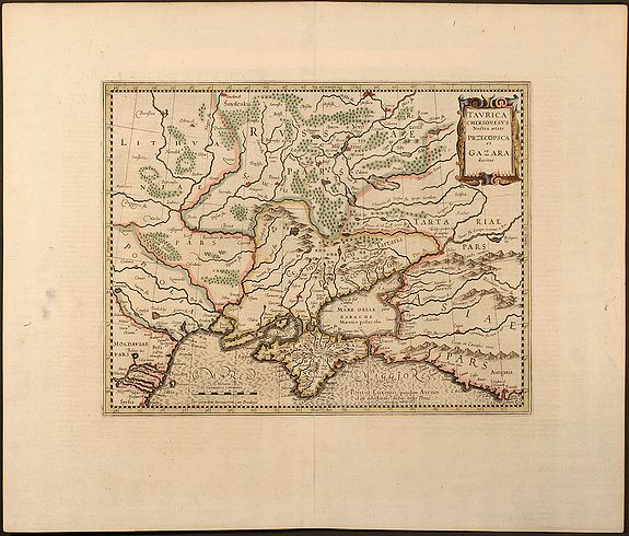 Mercator, G., Tavrica Chersonesvs Nostra aetate Przecopsca et Gazara dicitur, antique map, old maps