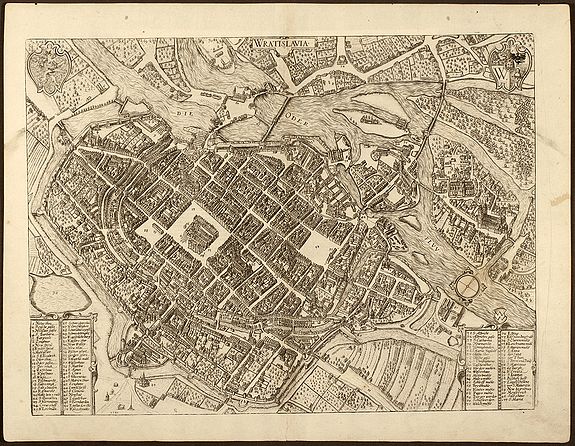 Braun, G. / Hogenberg, F., Wratislavia, antique map, old maps