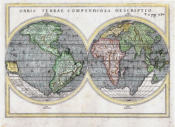 ROSSACIO, G., ORBIS TERRAE COMPENDIOSA DESCRIPTIO, antique map, old maps