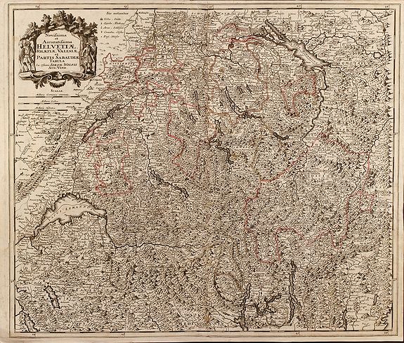 Danckerts, J., Novissima et Accuratissima Helvetiae, Rhaetiae, Valesiae et Partis Sabaudiae Tabula, antique map, old maps