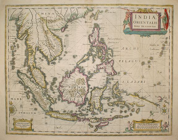 JANSSONIUS,J., Indiae Orientalis Nova Descriptio, antique map, old maps