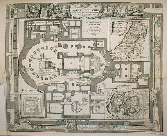DE FER,N., Plan du Saint Sepulchre.., antique map, old maps