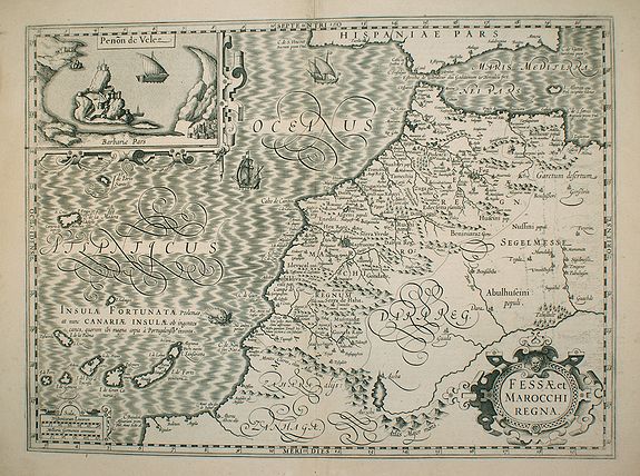 MERCATOR,G./ HONDIUS,J., Fessae et Marocchi Regna, antique map, old maps