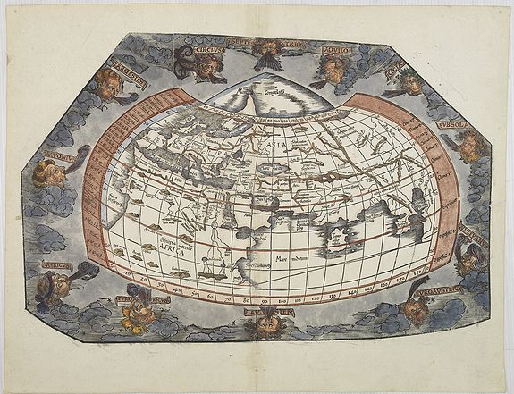 PTOLEMY,C./ FRIES,L., World map., antique map, old maps