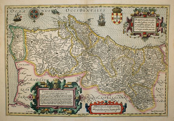 MERCATOR,G./ HONDIUS,J., Portugalliae que olim Lusitania.., antique map, old maps