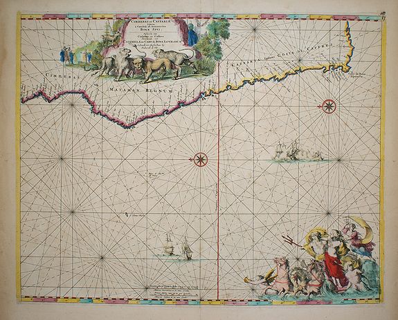 DE WIT, F., Cimbebas et Caffariae Littora a Catenbela ad Promontorium.., antique map, old maps