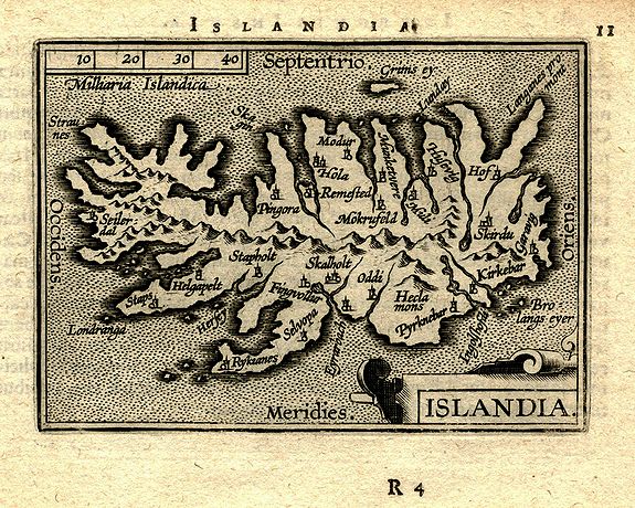 ORTELIUS,A. / GALLE,F., ISLANDIA, antique map, old maps