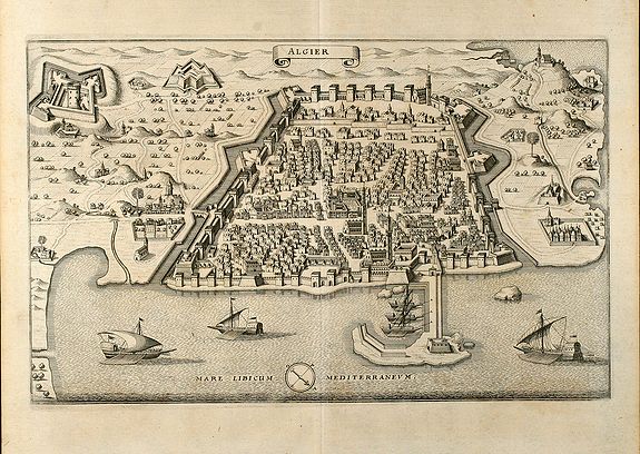 MERIAN, M., Algier, antique map, old maps