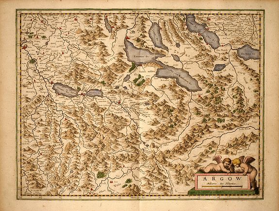 MERCATOR, G., Argow, antique map, old maps