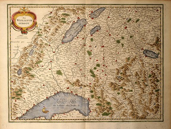 MERCATOR, G., Das Wiflispurgergou, antique map, old maps