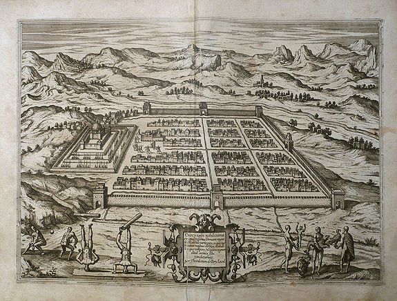 DE BRY, Theodore, Cusco Urbs Nobilissima., antique map, old maps