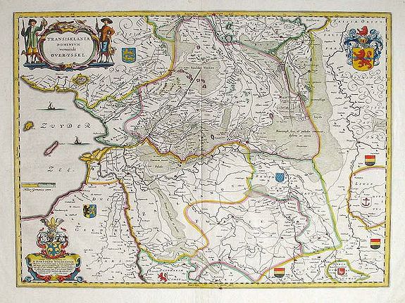 BLAEU, J. & C., Transiselania Dominium vernaculè Over-Yssel., antique map, old maps