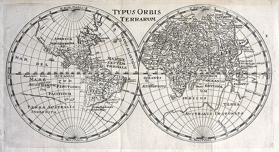 CLUVER, P., TYPUS ORBIS TERRARUM, antique map, old maps