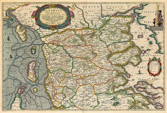 BLAEU, J., Ducatus Sleswici Pars Borealis., antique map, old maps