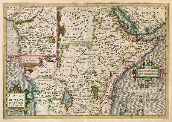HONDIUS, J., Abissinorum sive Pretiosi Ioannis Imperiu, antique map, old maps