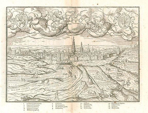 GUICCIARDINI, L., Bolduch., antique map, old maps