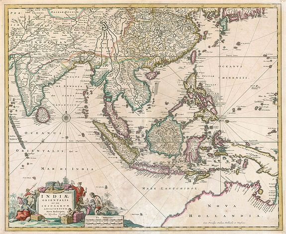 VISSCHER, N., India Orientalis nec non Insularum Adiacentium Nova Descriptio., antique map, old maps