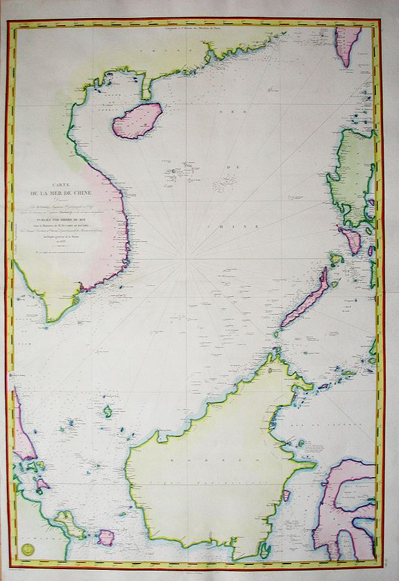 DEPOT DE LA MARINE, Carte de la mer de Chine..., antique map, old maps