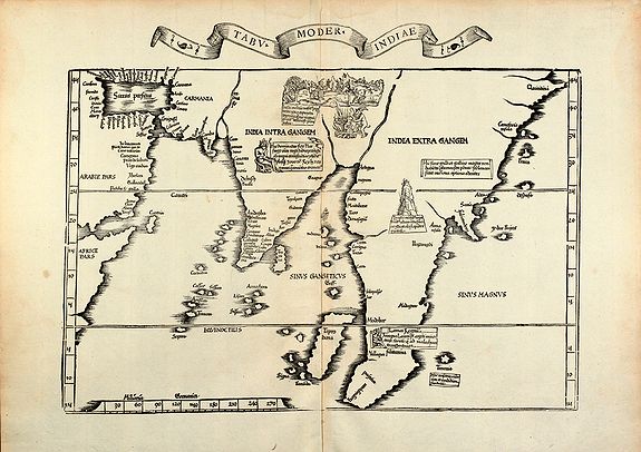 Fries, L., Tabu. moder. Indiae, antique map, old maps
